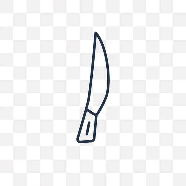 Icono Del Contorno Del Vector Del Cuchillo Aislado Sobre Fondo — Vector de stock