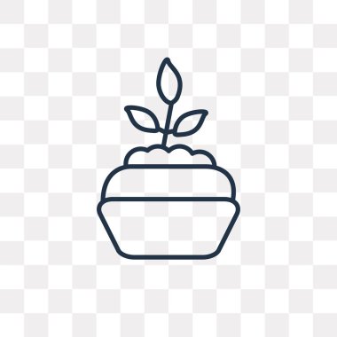 Vektör anahat simgesini şeffaf arka plan üzerinde izole dikim, yüksek kalitede doğrusal dikim saydamlık kavramı kullanılan web ve mobil olabilir