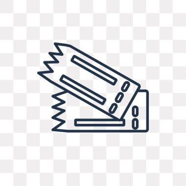 İki uçak biletleri anahat simgesini şeffaf arka plan üzerinde izole vektör, yüksek kalitede doğrusal iki uçak biletleri saydamlık kavramı kullanılan web ve mobil olabilir