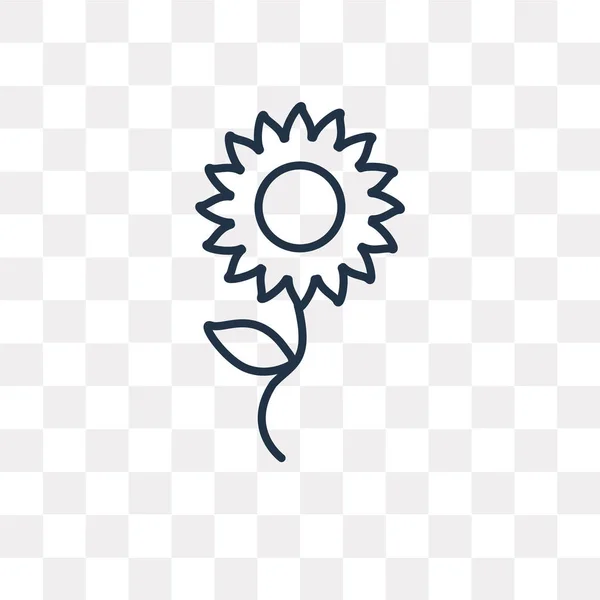 Иконка Вектора Подсолнечника Контура Изолированы Прозрачном Фоне Высокое Качество Линейной — стоковый вектор