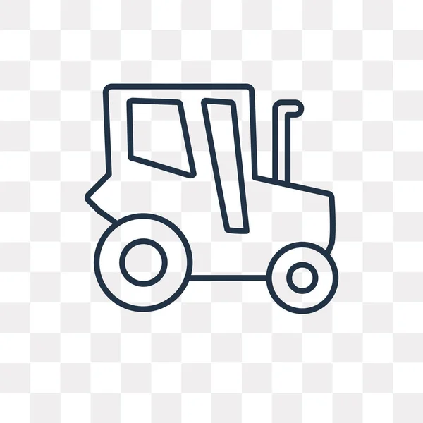 Traktor Vektor Szerkezeti Ikon Elszigetelt Átlátszó Háttér Kiváló Minőségű Lineáris — Stock Vector