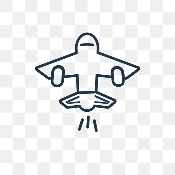 Иконка Векторного Контура Посадочной Полосы Изолированная Прозрачном Фоне Высококачественная Концепция — стоковый вектор