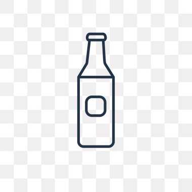 Bira vektör anahat simgesini şeffaf arka plan üzerinde yüksek kalitede doğrusal bira saydamlık kavramı izole olabilir kullanılan web ve mobil