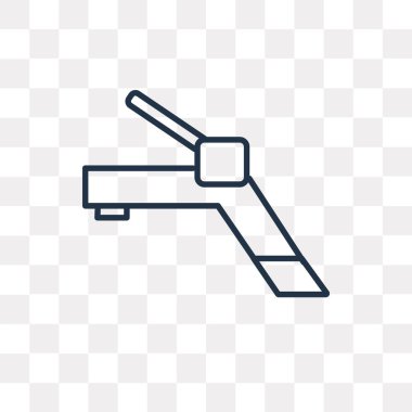 Dokunun vektör anahat simgesini şeffaf arka plan üzerinde yüksek kalitede doğrusal dokunun saydamlık kavramı izole olabilir kullanılan web ve mobil