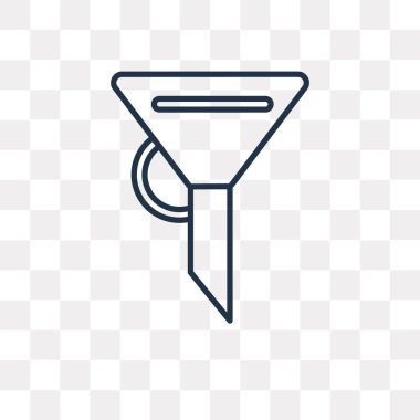 Filtrasyon vektör anahat simgesini şeffaf arka plan üzerinde yüksek kalitede doğrusal filtrasyon saydamlık kavramı izole olabilir kullanılan web ve mobil