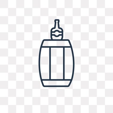 Bira vektör anahat simgesini şeffaf arka plan üzerinde yüksek kalitede doğrusal bira saydamlık kavramı izole olabilir kullanılan web ve mobil