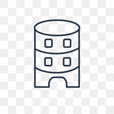 Polis merkezine vektör anahat simgesini şeffaf arka plan üzerinde yüksek kalitede doğrusal polis karakolu saydamlık kavramı izole kullanılan web ve mobil olabilir