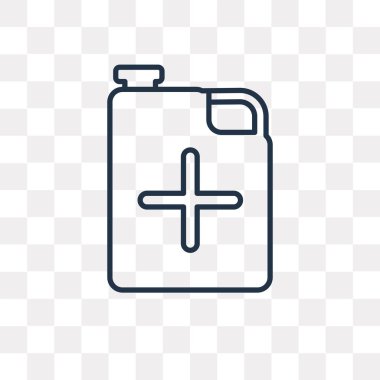 Bidon vektör anahat simgesini şeffaf arka plan üzerinde yüksek kalitede doğrusal bidon saydamlık kavramı izole olabilir kullanılan web ve mobil