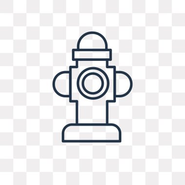 Hidrant vektör anahat simgesini şeffaf arka plan üzerinde yüksek kalitede doğrusal hidrant saydamlık kavramı izole olabilir kullanılan web ve mobil