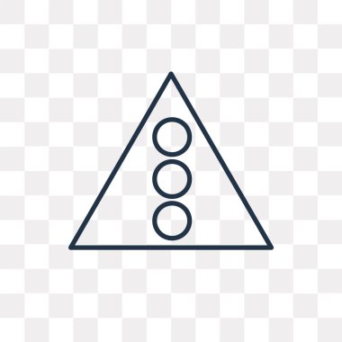 Trafik ışığı vektör anahat simgesini şeffaf arka plan üzerinde yüksek kalitede doğrusal trafik ışığı saydamlık kavramı izole olabilir kullanılan web ve mobil