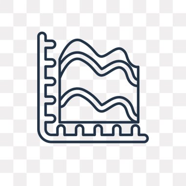 Infographic vektör anahat simgesini şeffaf arka plan üzerinde yüksek kalitede doğrusal Infographic saydamlık kavramı izole olabilir kullanılan web ve mobil