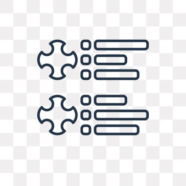 Infographic vektör anahat simgesini şeffaf arka plan üzerinde yüksek kalitede doğrusal Infographic saydamlık kavramı izole olabilir kullanılan web ve mobil