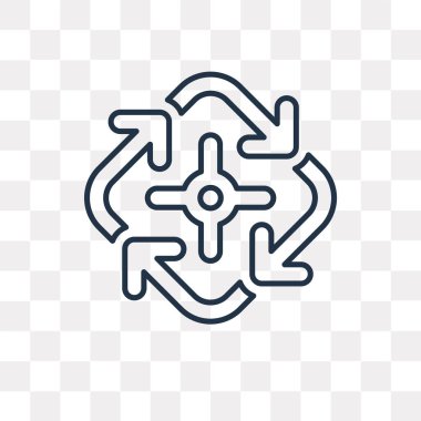 Infographic vektör anahat simgesini şeffaf arka plan üzerinde yüksek kalitede doğrusal Infographic saydamlık kavramı izole olabilir kullanılan web ve mobil