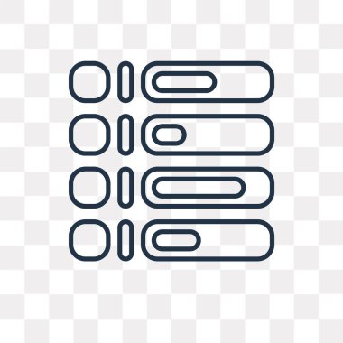 Infographic vektör anahat simgesini şeffaf arka plan üzerinde yüksek kalitede doğrusal Infographic saydamlık kavramı izole olabilir kullanılan web ve mobil