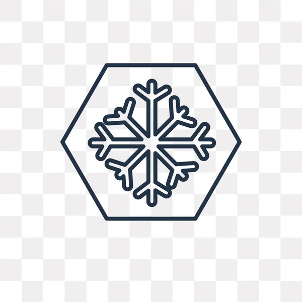 Icono Del Contorno Del Vector Nieve Aislado Sobre Fondo Transparente — Vector de stock