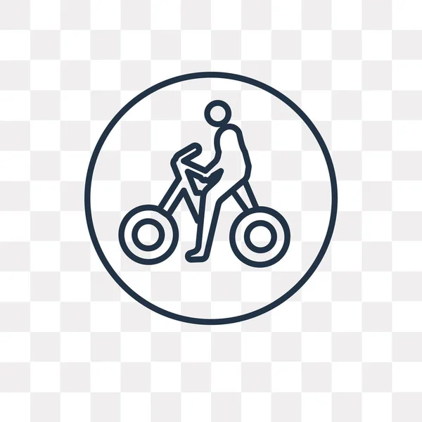 Icono Contorno Vector Bicicleta Aislado Sobre Fondo Transparente Concepto Transparencia — Archivo Imágenes Vectoriales