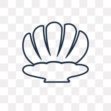 Seashell vektör anahat simgesini şeffaf arka plan üzerinde yüksek kalitede doğrusal Seashell saydamlık kavramı izole olabilir kullanılan web ve mobil