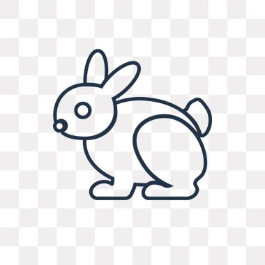 Anahat simgesini şeffaf arka plan üzerinde izole tavşan vektör, yüksek kalitede doğrusal tavşan saydamlık kavramı kullanılan web ve mobil olabilir