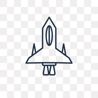 Jet vektör anahat simgesini şeffaf arka plan üzerinde yüksek kalitede doğrusal Jet saydamlık kavramı izole olabilir kullanılan web ve mobil