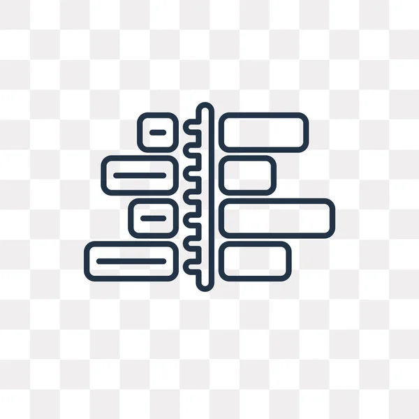 Balkendiagramm Vektor Umrisssymbol Isoliert Auf Transparentem Hintergrund Qualitativ Hochwertiges Lineares — Stockvektor