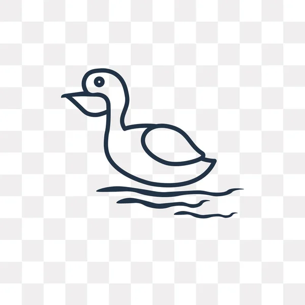 Pelican Vector Esquema Icono Aislado Sobre Fondo Transparente Concepto Transparencia — Archivo Imágenes Vectoriales