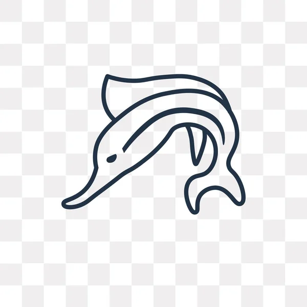 Swordfish Vektor Outline Icon Isoliert Auf Transparentem Hintergrund Qualitativ Hochwertiges — Stockvektor