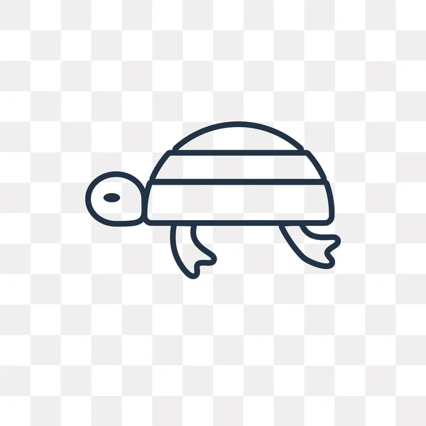 Želví Vektorové Ikonu Obrysu Izolované Průhledné Pozadí Vysoce Kvalitní Lineární — Stockový vektor