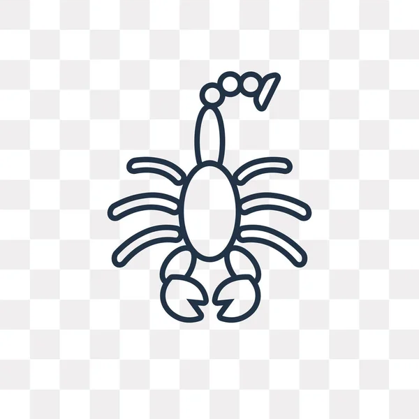 Lobster Vector Esquema Icono Aislado Sobre Fondo Transparente Concepto Transparencia — Vector de stock