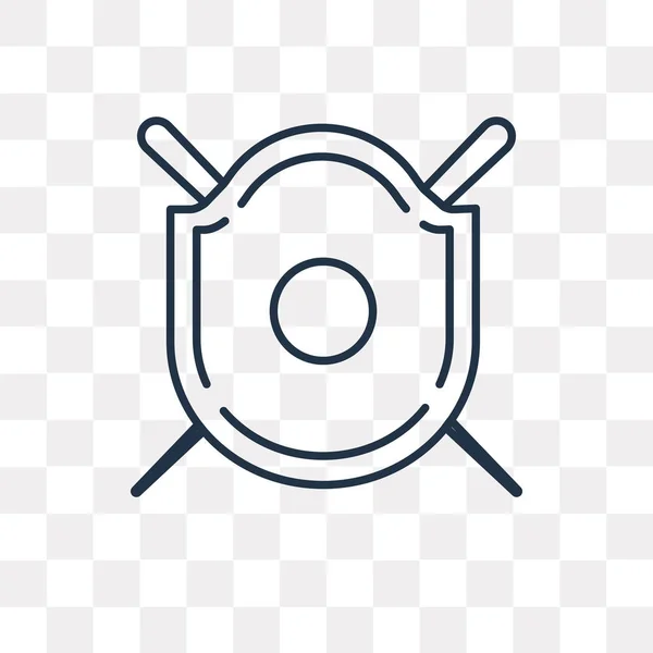 Иконка Вектора Щита Контура Изолированы Прозрачном Фоне Высокое Качество Линейной — стоковый вектор