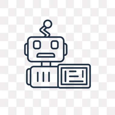 Kodu vektör anahat simgesini şeffaf arka plan üzerinde yüksek kalitede doğrusal kod saydamlık kavramı izole olabilir kullanılan web ve mobil