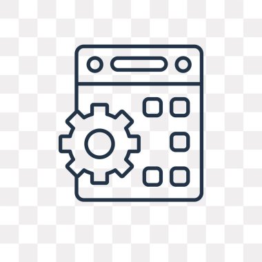 İkili kod vektör anahat simgesini şeffaf arka plan üzerinde yüksek kalitede doğrusal ikili kod saydamlık kavramı izole olabilir kullanılan web ve mobil