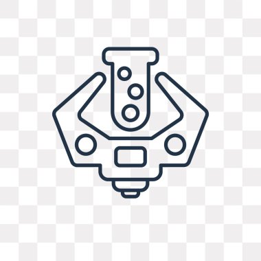 Saydam arka plan üzerinde yüksek kalitede doğrusal saydamlık kavramı izole bilim vektör anahat simgesini kullandığınız web ve mobil olabilir