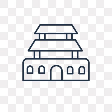 Yasak Şehir vektör anahat simgesini şeffaf arka plan üzerinde yüksek kalitede doğrusal Yasak Şehir saydamlık kavramı izole olabilir kullanılan web ve mobil