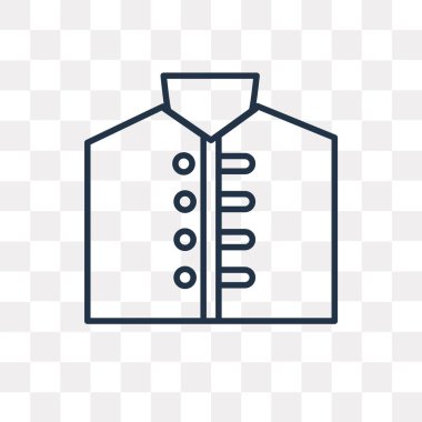 Çince vektör anahat simgesini şeffaf arka plan üzerinde izole elbise, yüksek kalitede doğrusal Çince Elbise şeffaflık kavramı kullanılan web ve mobil olabilir