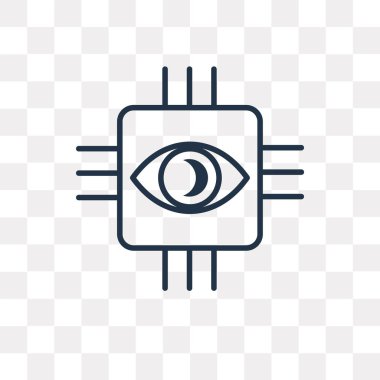 Biyonik vektör anahat simgesini şeffaf arka plan üzerinde yüksek kalitede doğrusal biyonik saydamlık kavramı izole olabilir kullanılan web ve mobil