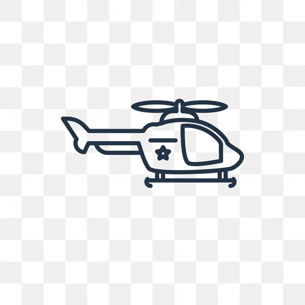 Helikopter Vektor Szerkezeti Ikon Elszigetelt Átlátszó Háttér Kiváló Minőségű Lineáris — Stock Vector