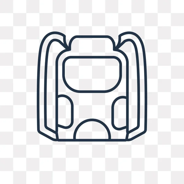 Rucksack Vektor Umriss Symbol Isoliert Auf Transparentem Hintergrund Qualitativ Hochwertige — Stockvektor