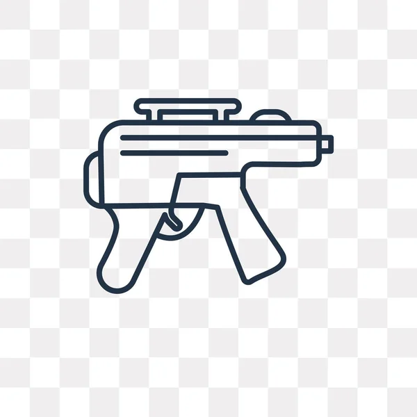 Gewehr Vektor Outline Symbol Isoliert Auf Transparentem Hintergrund Qualitativ Hochwertige — Stockvektor
