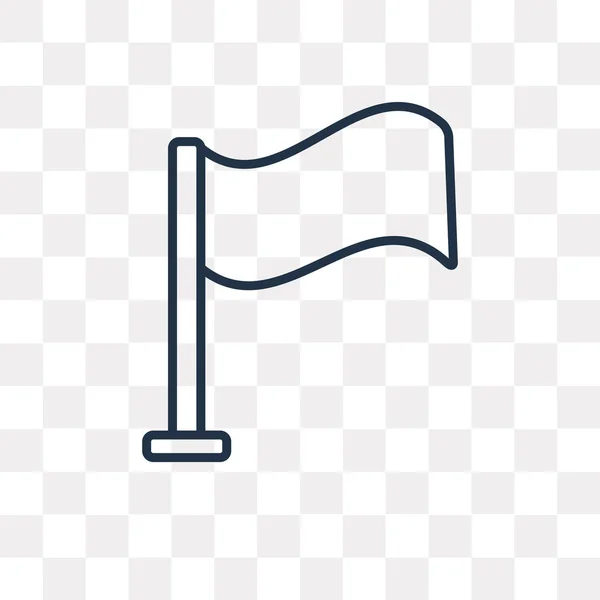 Значок Векторного Контура Флага Изолирован Прозрачном Фоне Высококачественная Концепция Прозрачности — стоковый вектор