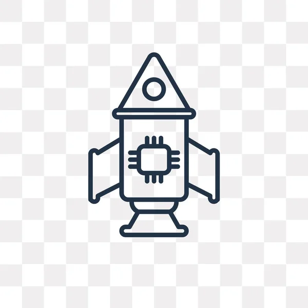 Raketentransparenzsymbol Isoliert Auf Transparentem Hintergrund Qualitativ Hochwertiges Lineares Raketentransparenzkonzept Kann — Stockvektor