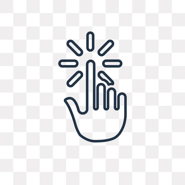 Icono Esquema Vector Interactividad Aislado Sobre Fondo Transparente Concepto Transparencia — Vector de stock