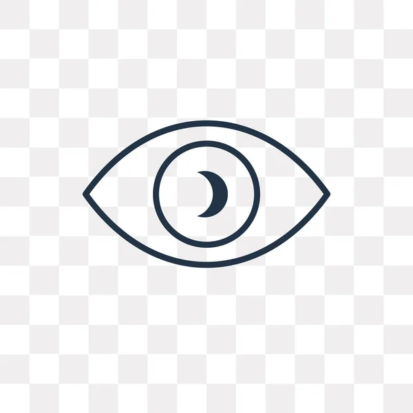 Vision Vector Outline Icon Isoliert Auf Transparentem Hintergrund Qualitativ Hochwertige — Stockvektor