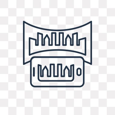 Akıllı telefon vektör anahat simgesini şeffaf arka plan üzerinde yüksek kalitede doğrusal Smartphone saydamlık kavramı izole olabilir kullanılan web ve mobil