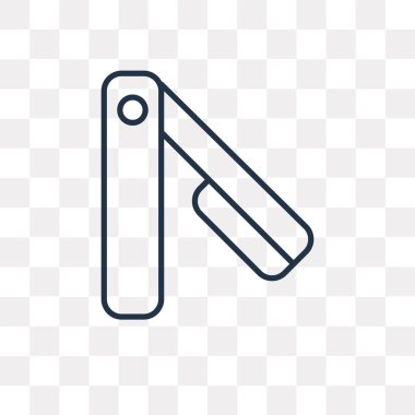 Usturanın vektör anahat simgesini şeffaf arka plan üzerinde yüksek kalitede doğrusal usturanın saydamlık kavramı izole olabilir kullanılan web ve mobil