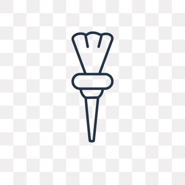 Renk tonu fırça vektör anahat simgesini şeffaf arka plan üzerinde yüksek kalitede doğrusal renk tonu fırça saydamlık kavramı izole olabilir kullanılan web ve mobil