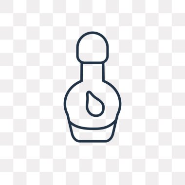 Tırnak cilası kaldırma vektör anahat simgesini şeffaf arka plan üzerinde yüksek kalitede doğrusal oje kaldırma saydamlık kavramı izole olabilir kullanılan web ve mobil