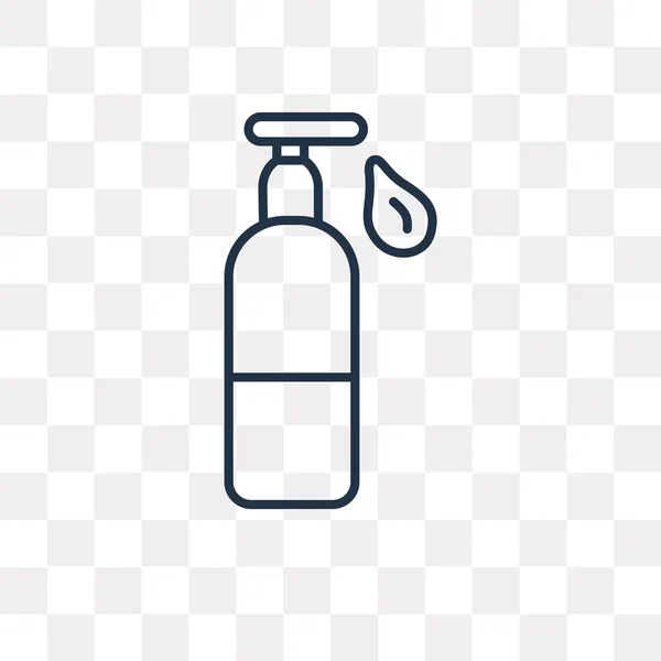 Liquid Soap Vector Esquema Icono Aislado Sobre Fondo Transparente Concepto — Vector de stock