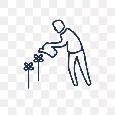 Bitkiler vektör anahat simgesini şeffaf arka plan üzerinde izole sulama, yüksek kalitede doğrusal sulama tesisleri saydamlık kavramı kullanılan web ve mobil olabilir