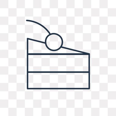 Peynir vektör anahat simgesini şeffaf arka plan üzerinde yüksek kalitede doğrusal parça peynir saydamlık kavramı izole parçası olabilir kullanılan web ve mobil