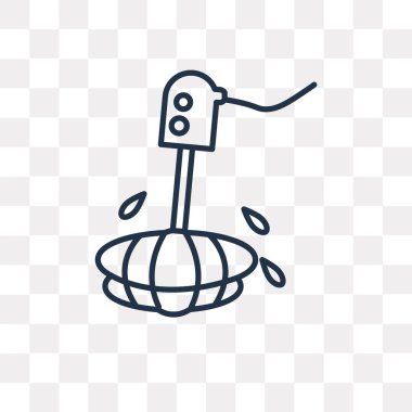 Manuel karıştırıcı vektör anahat simgesini şeffaf arka plan üzerinde yüksek kalitede doğrusal manuel karıştırıcı saydamlık kavramı izole olabilir kullanılan web ve mobil